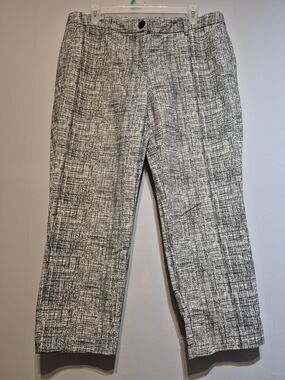 Nanette Lepore Black & White Textured Dress Pants